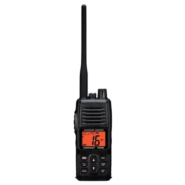 لاسلكي ستاندارد هورايزون HX380 يدوي 5 وات VHF مع قنوات LMR